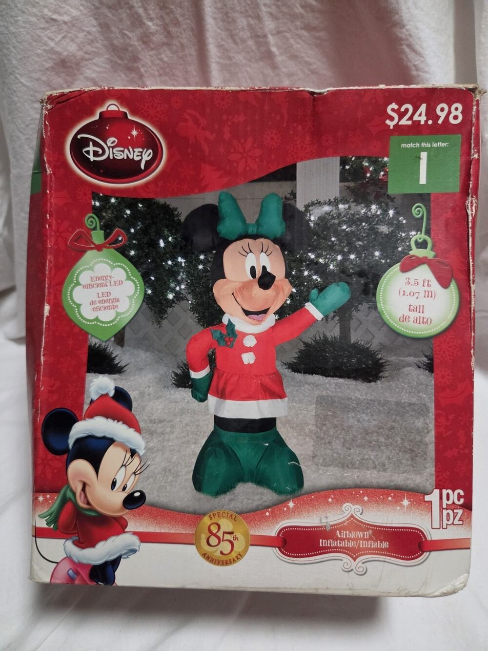 Disney Minnie Mouse 3.5' Lighted Christmas Inflatable NIB